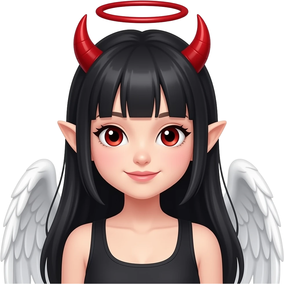 Devilish angel girl emoji