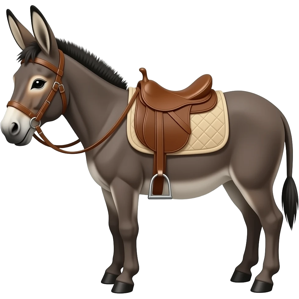 donkey with saddle emoji
