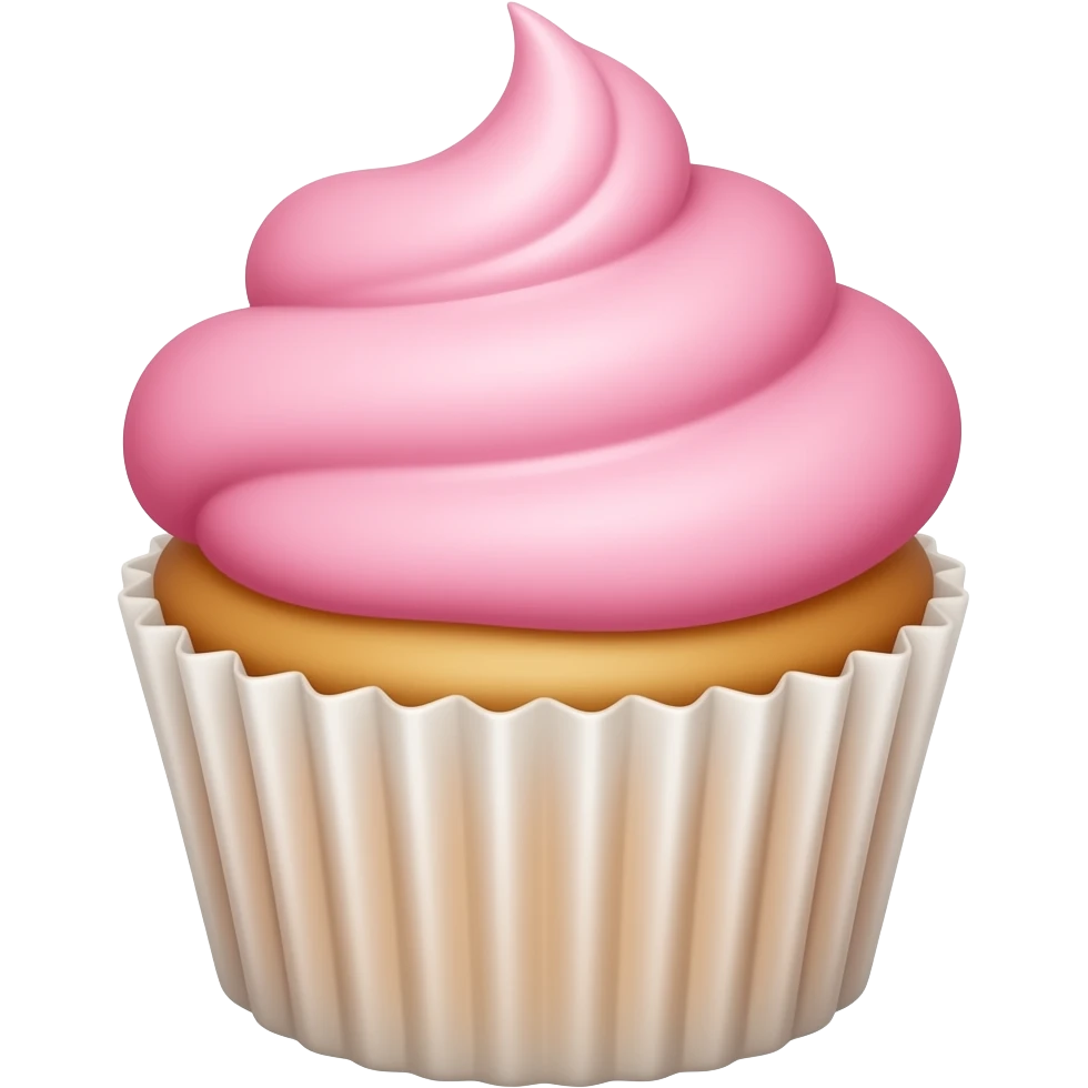 Cupcake with pink icing emoji