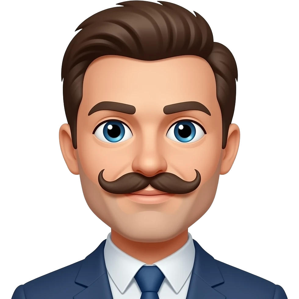 Curling mustache emoji