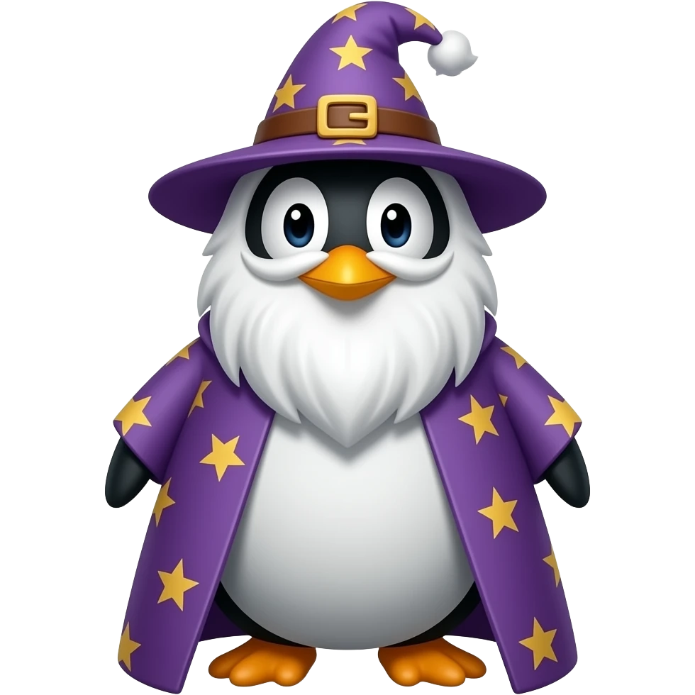 Penguin Wizard emoji