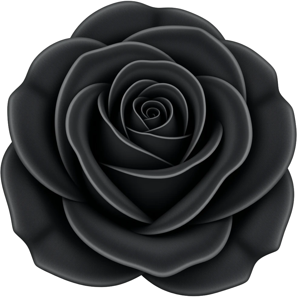 Full Black rose emoji