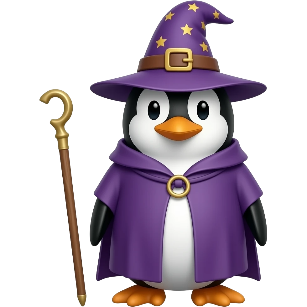 Penguin Wizard emoji