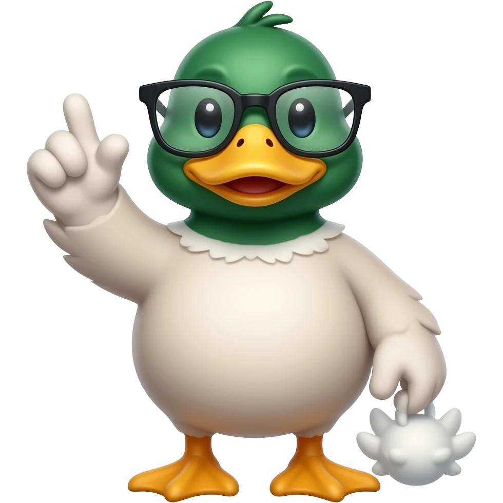 Ducks with Glasses emoji