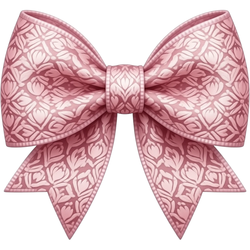 pink ombre with tulip rococo style pattern on bow lace coquette bow emoji