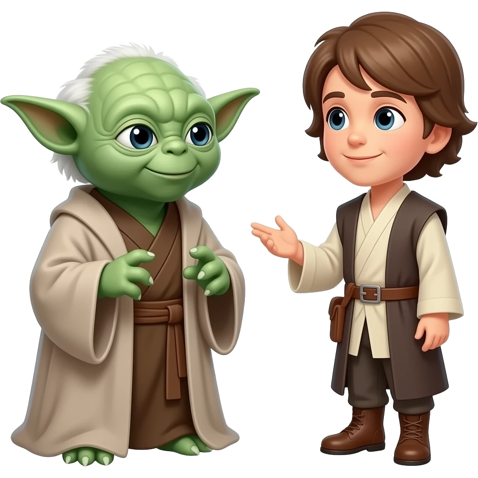 GRAND MASTER YODA GIVING YOUNG ANAKIN SKYWALKER ADVICE emoji
