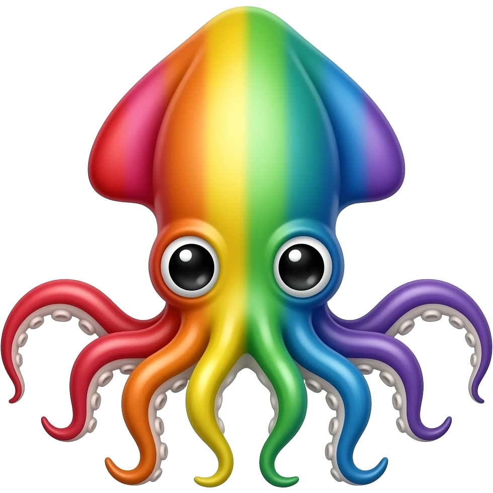 squid rainbow emoji