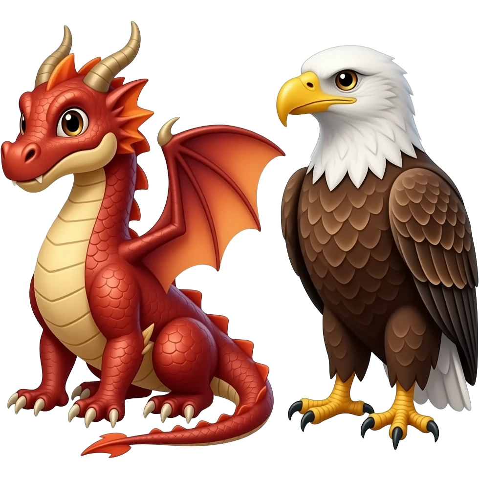 dragon + eagle emoji