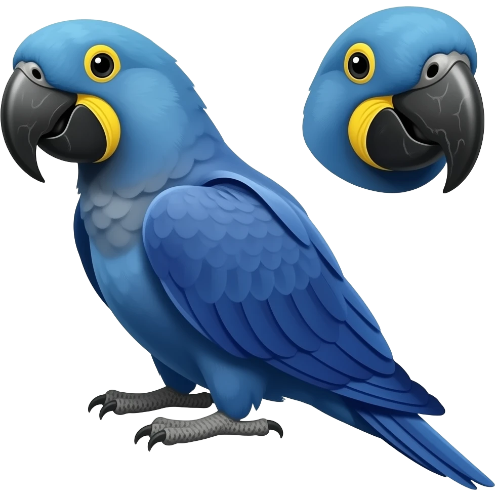 Blue hyacinth macaw emoji