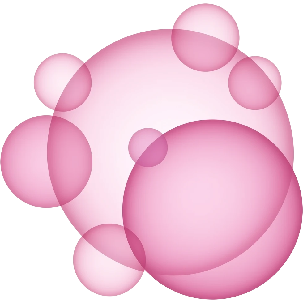 Pink bubbles emoji