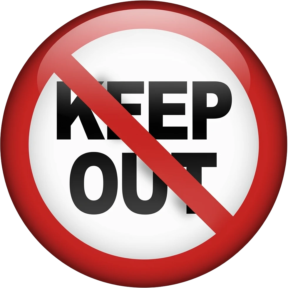 KEEP OUT emoji