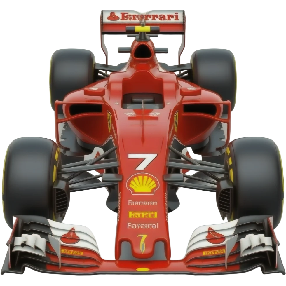 ferrafi F1 car,  highly detailed hyper realistic emoji