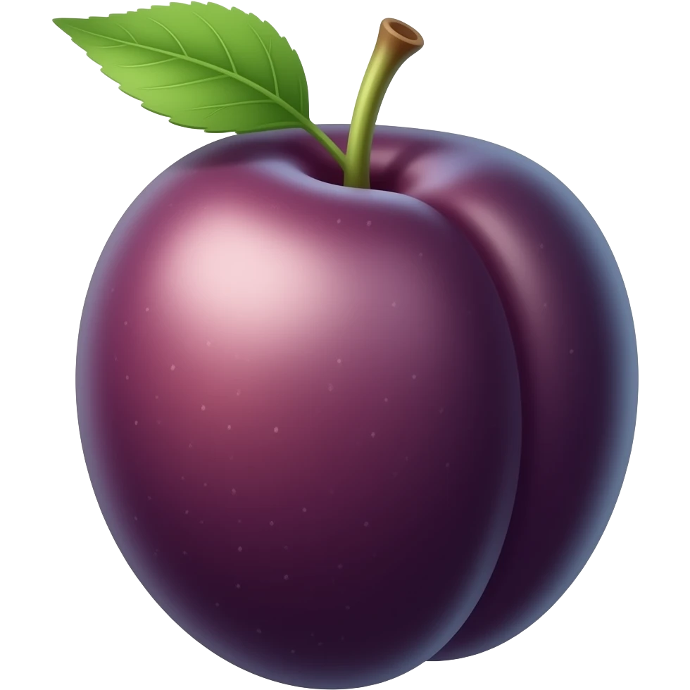 Plum fruit emoji