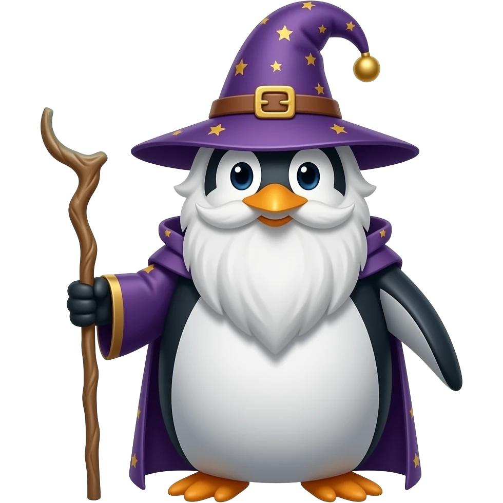 Penguin Wizard emoji