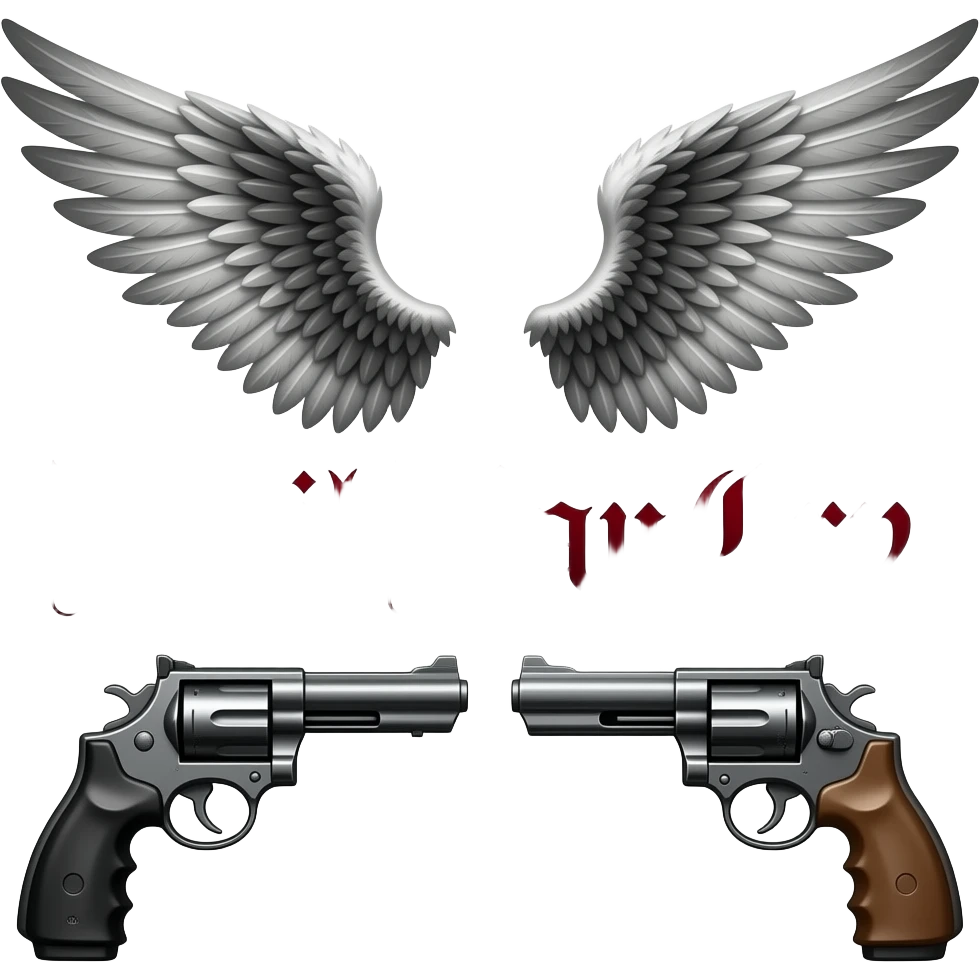 Wings and two pistols with the text Devil May Cry emoji