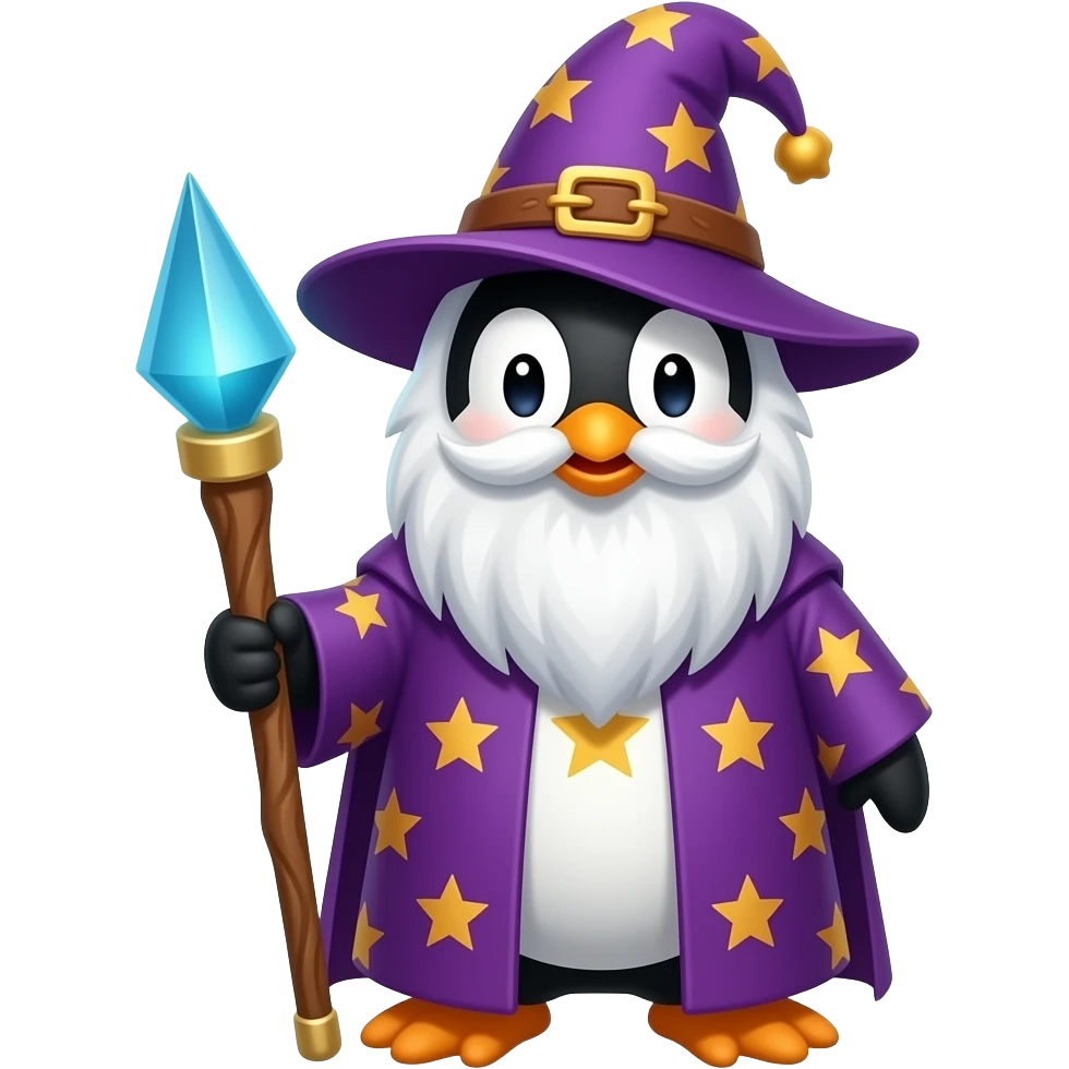 Penguin Wizard emoji