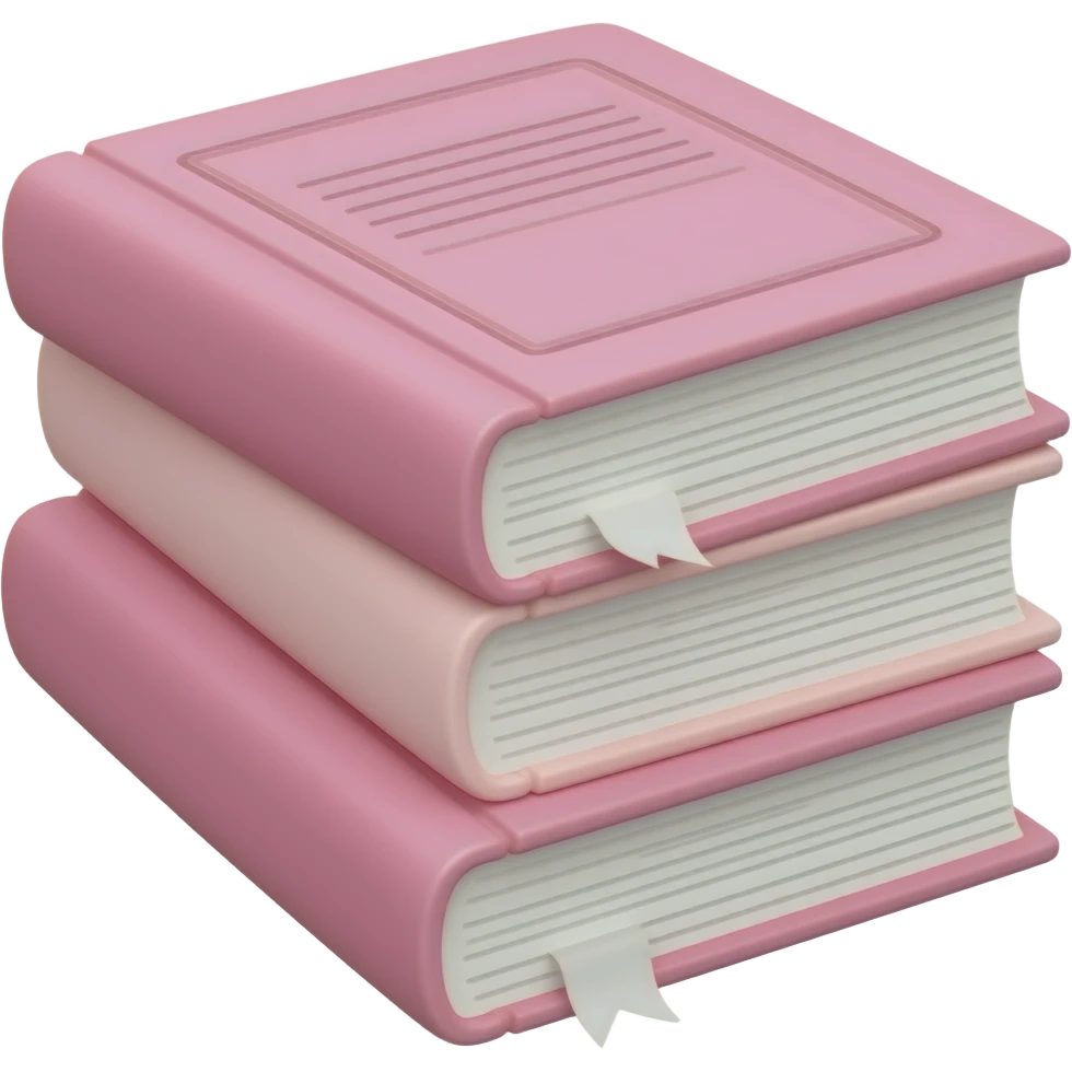pink books emoji