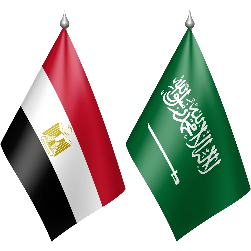 If Egypt and saudi arabia united flag emoji