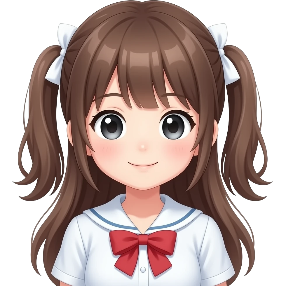 Cute anime girl emoji
