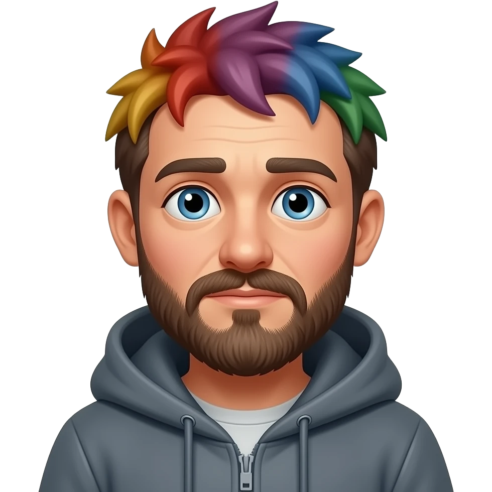 really weird silly looking autistic homelessguy emoji
