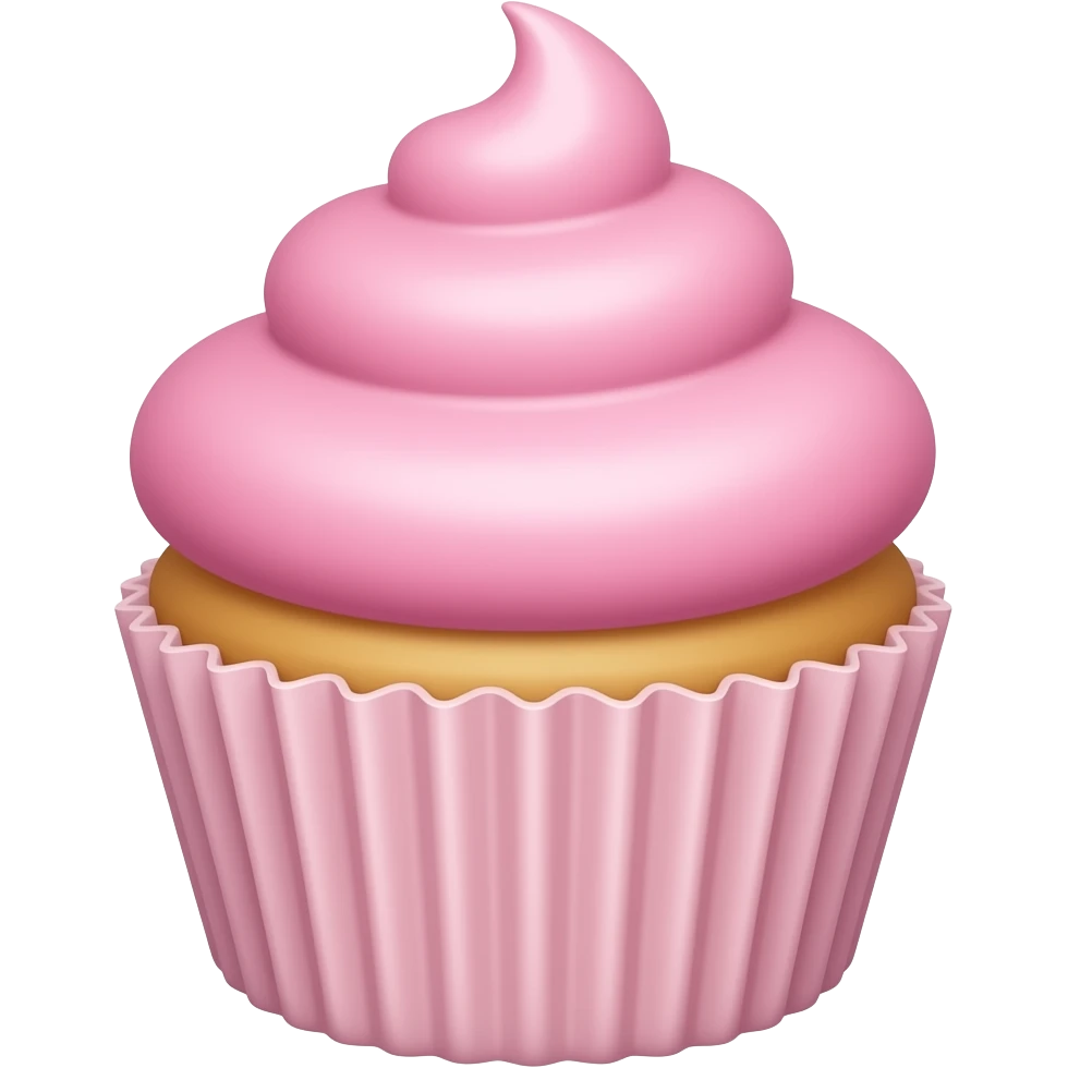 Cupcake with pink icing emoji