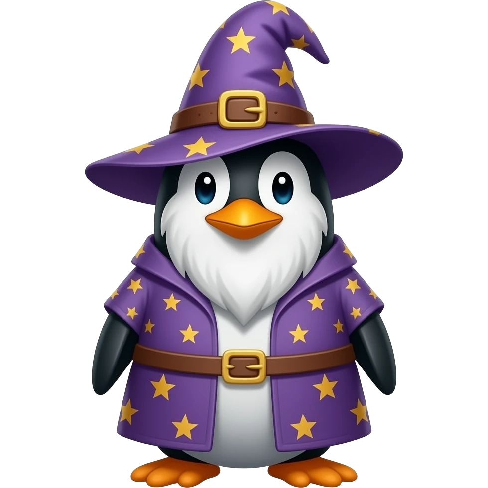 Penguin Wizard emoji