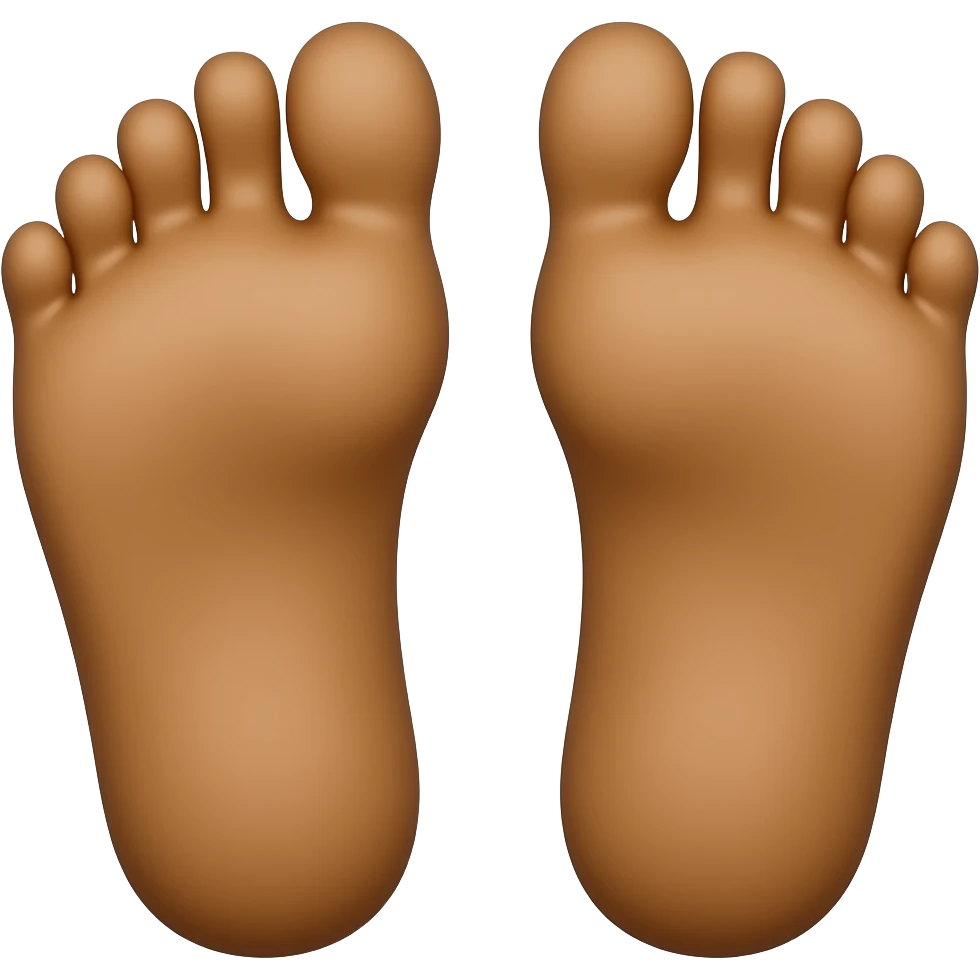 Brown feet whith emoji