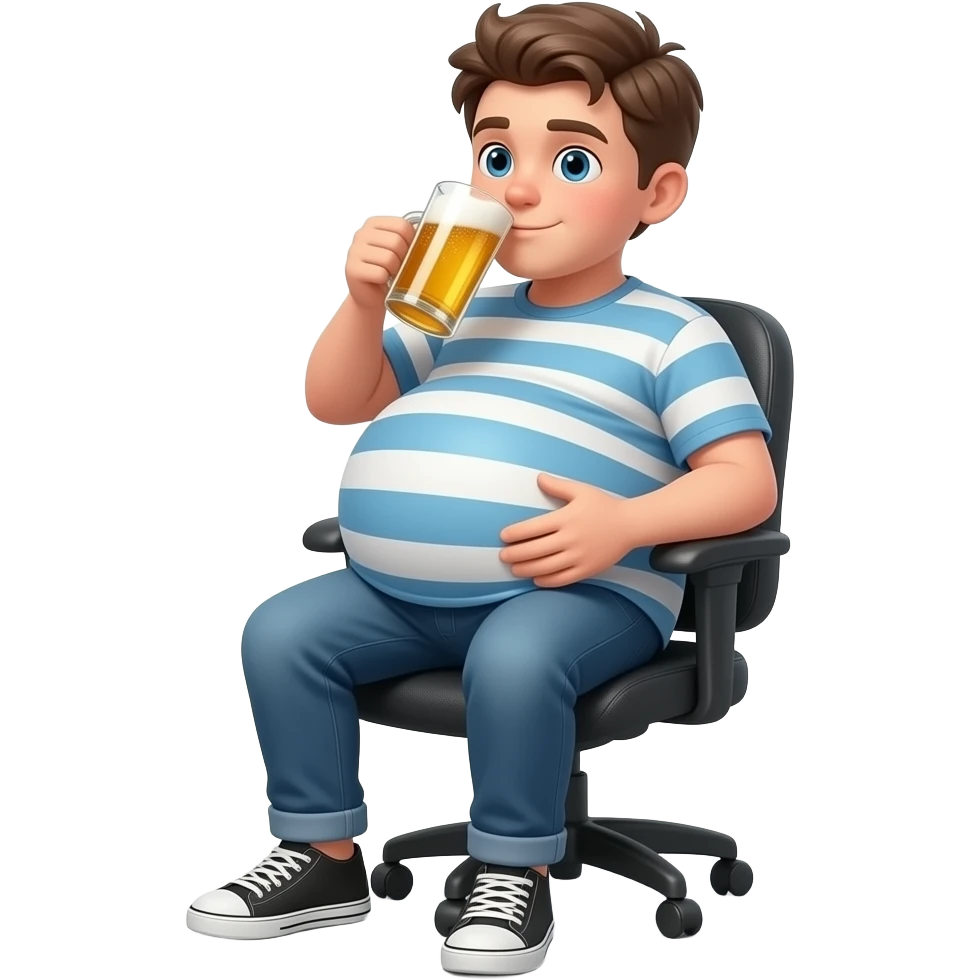 chłopak 14 latek z super super super super super super super super super super super super super super super super super super super super super super super ekstremalnie max ogromny brzuch jak balon w pracy biurze i sieci na krześle i pije piwo emoji