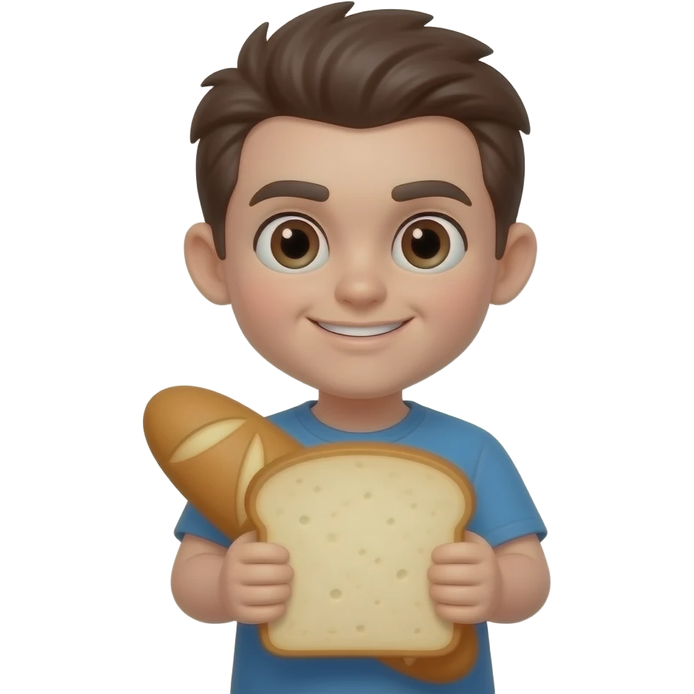 Tord Eddsworld with a bread. emoji