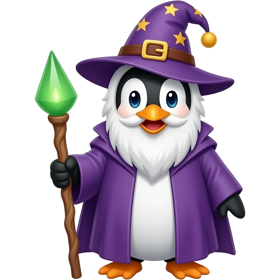 Penguin Wizard emoji