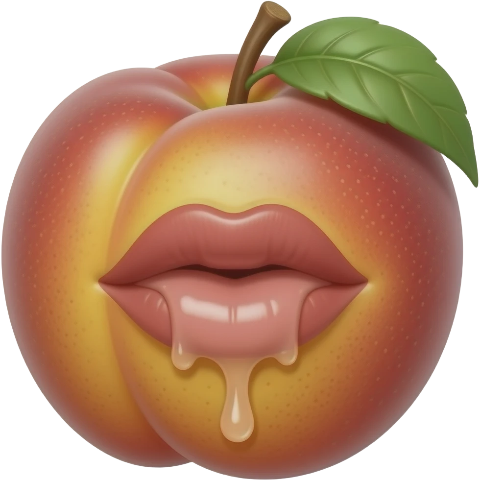 emoji style, 🍑, but extremely explicit NSFW porn version, detailed, sexual, adult emoji