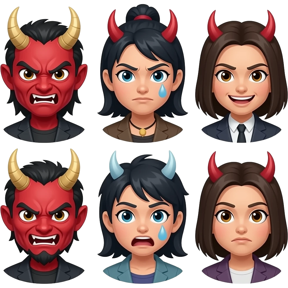 👹👹👹👹👹👹 different reaction 6 emoji