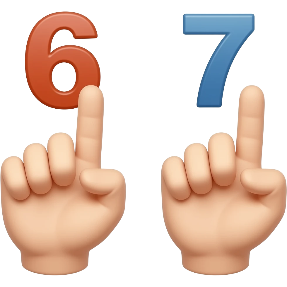 🫱🫲6️⃣7️⃣ emoji