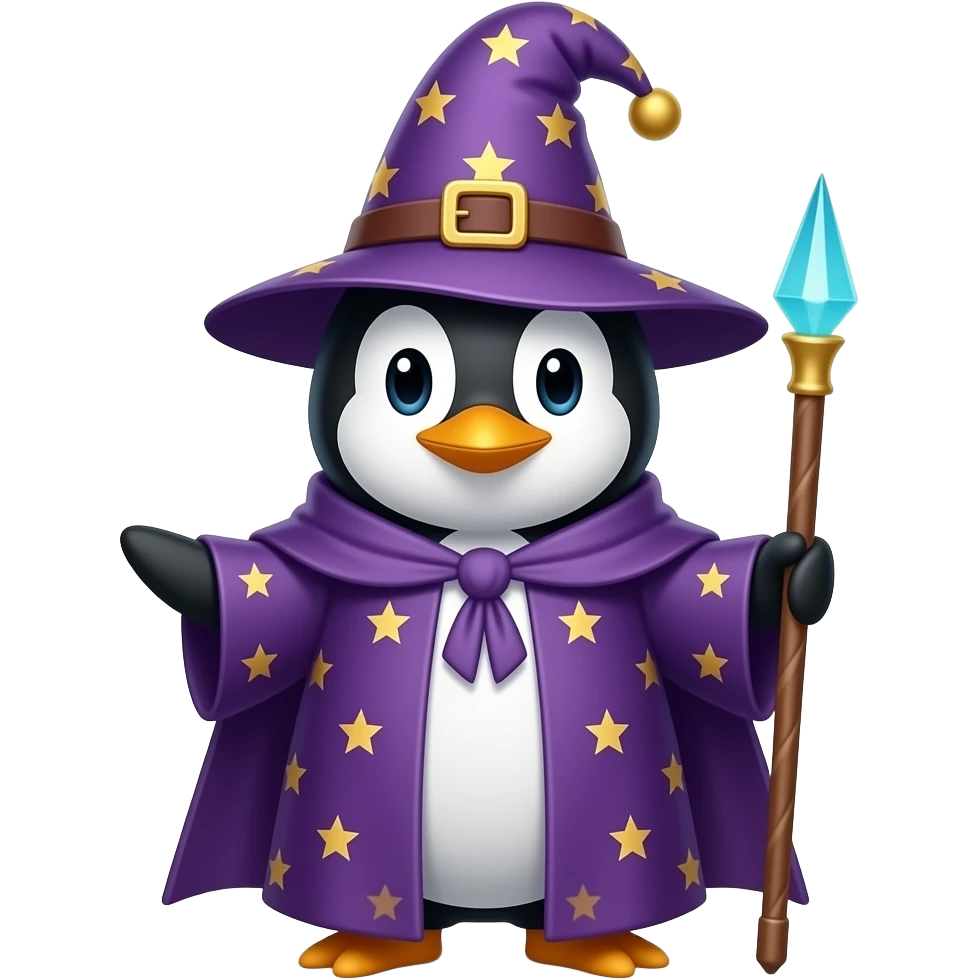 Penguin Wizard emoji