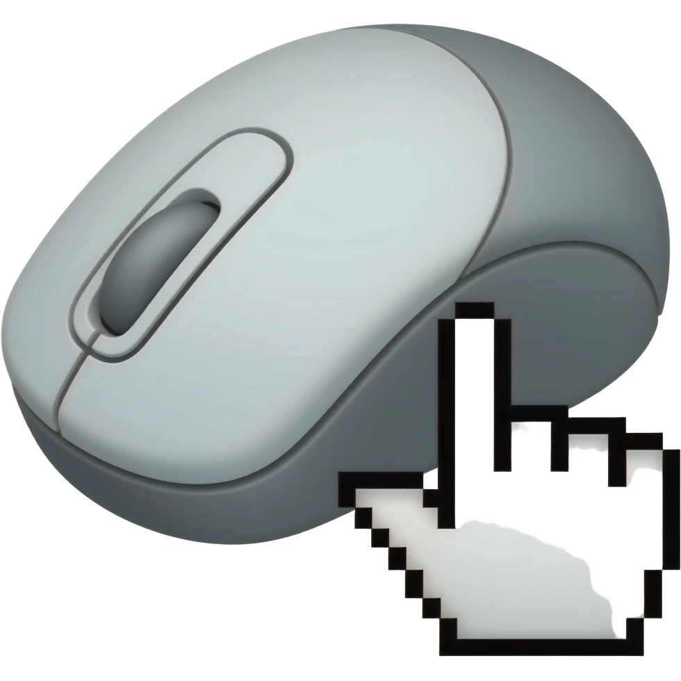 Make a mouse click emoji