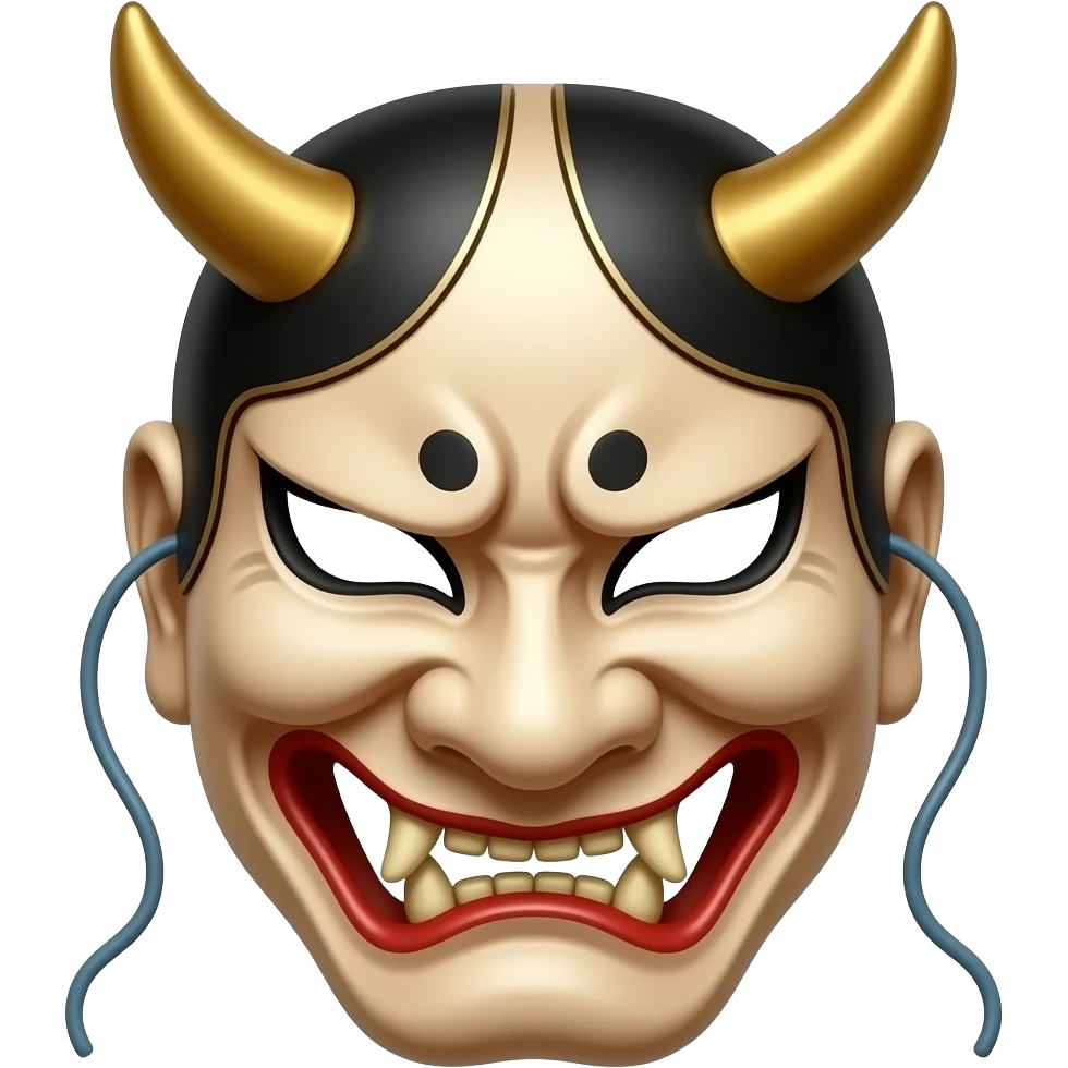 Hyottoko festival mask emoji