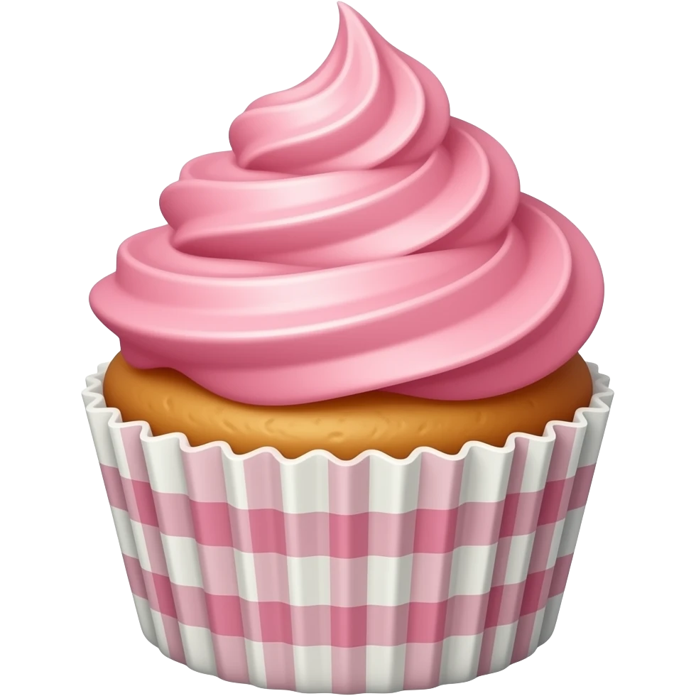 Cupcake with pink icing emoji