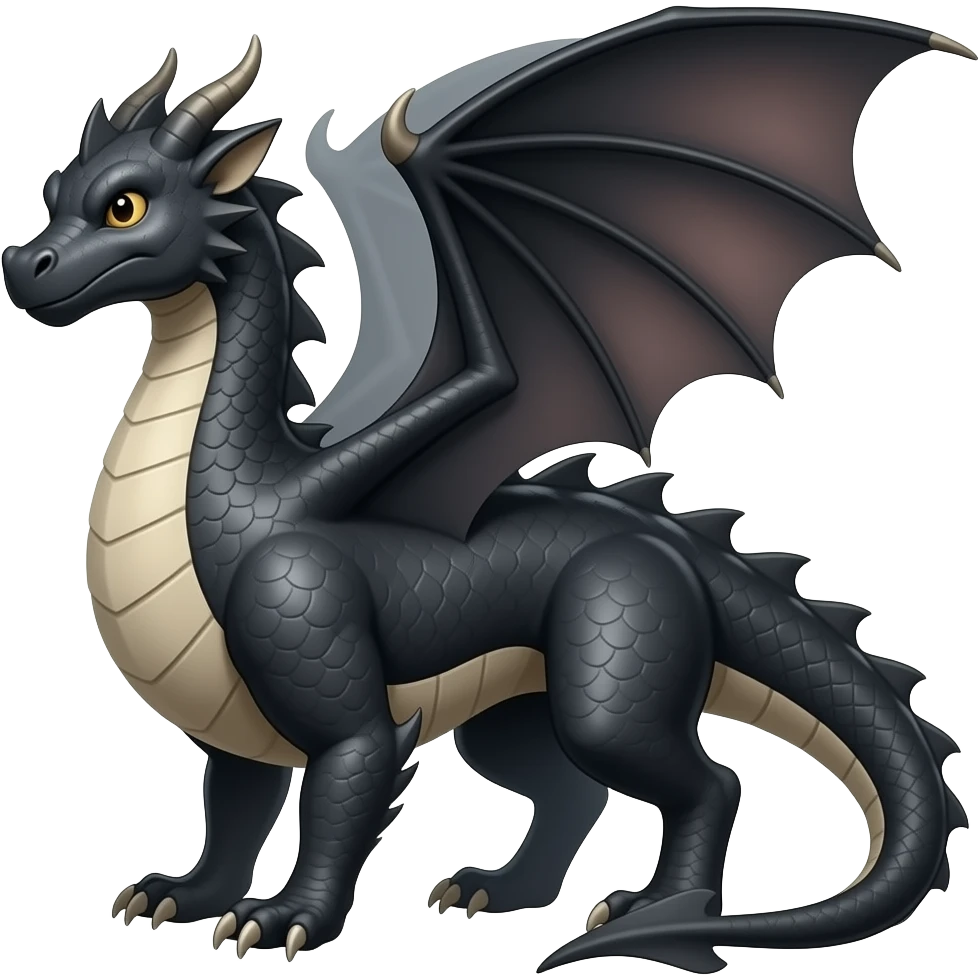 dragon black emoji