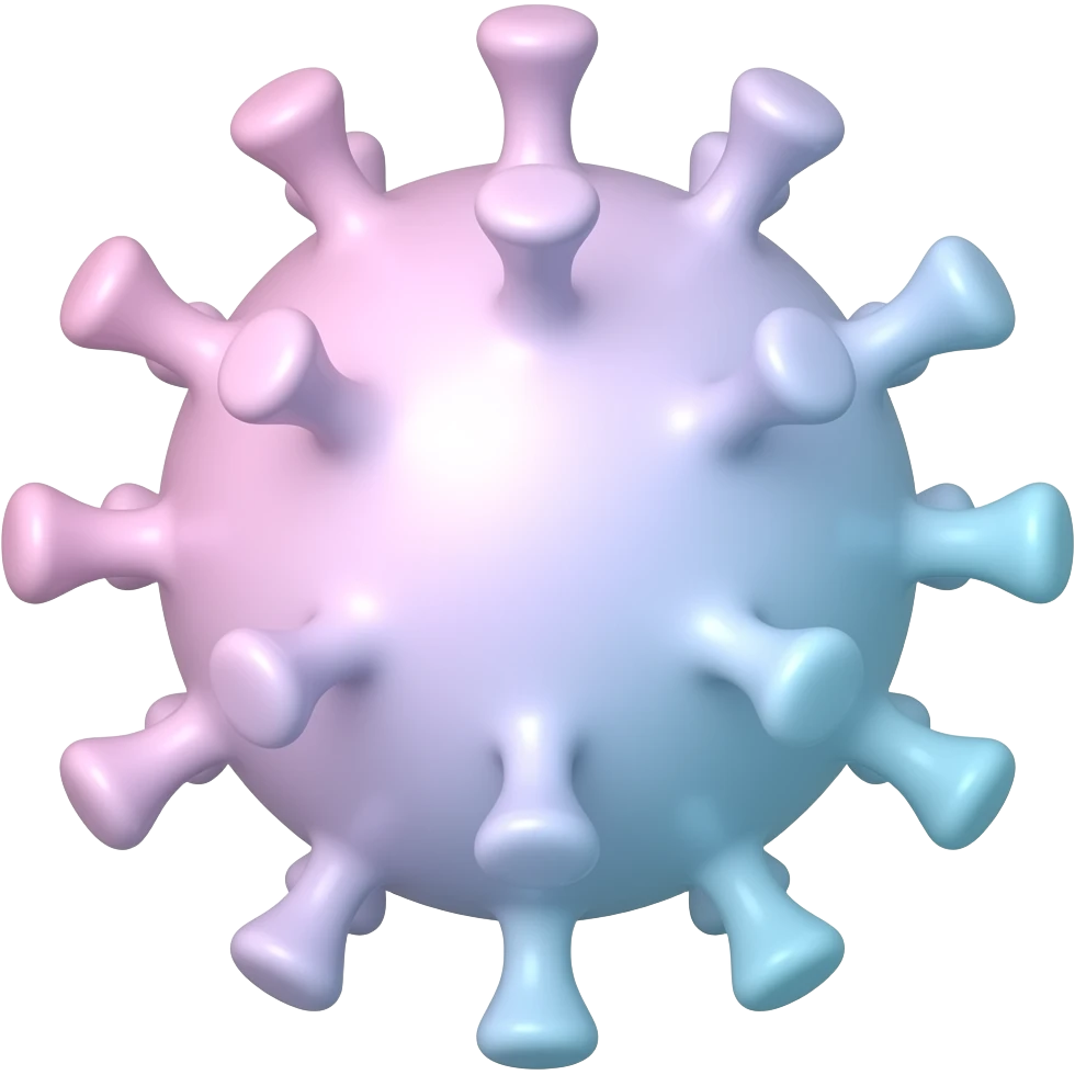VIRUS PASTEL PINK AND BABY BLUE COLOR emoji