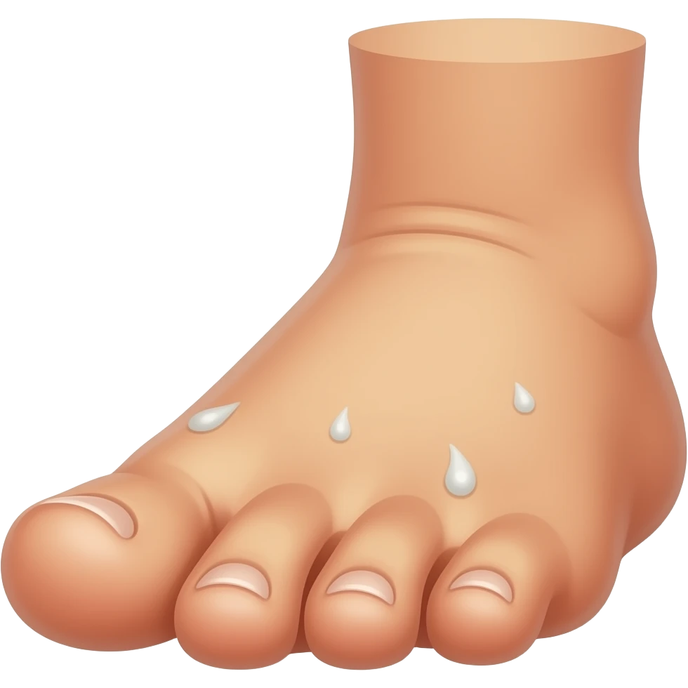An emoji of the bottom of a stinky sweaty foot emoji