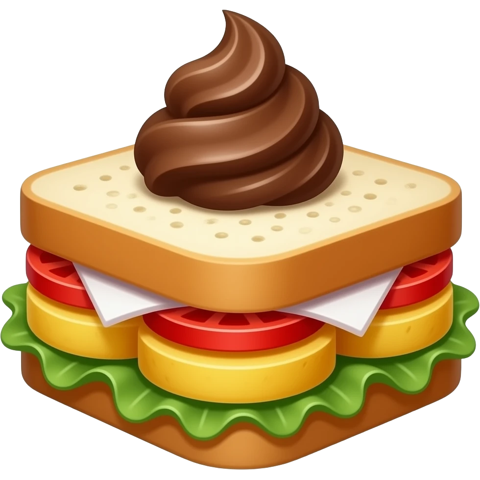 Crear un emoji de un durum con patatas y una mus de chocolate emoji