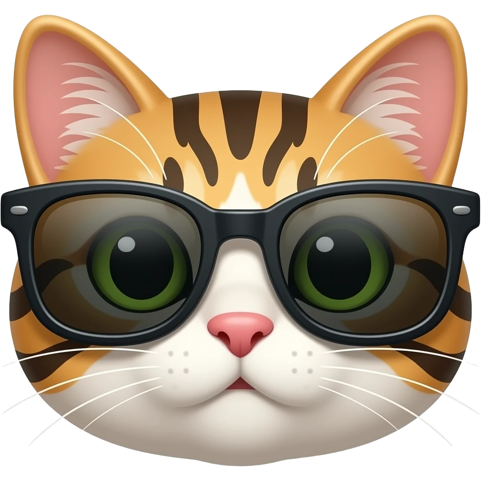 Cat wearing sunglasses emoji