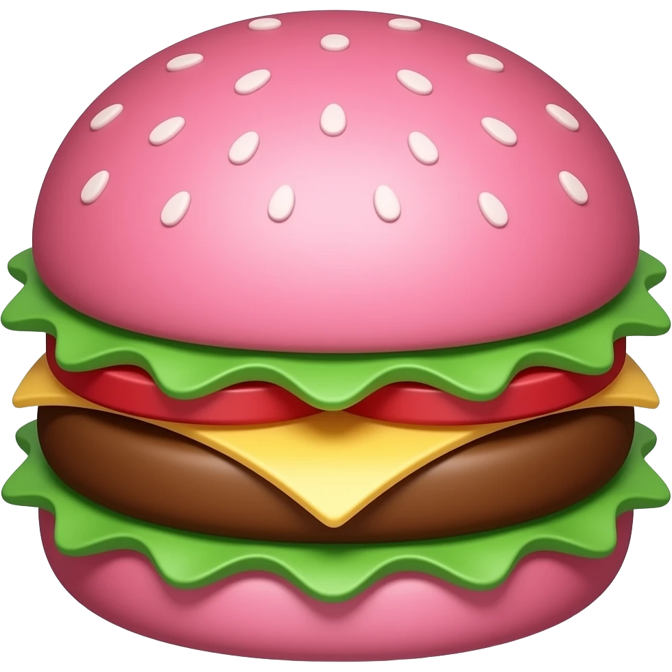 Pink 🍔 emoji