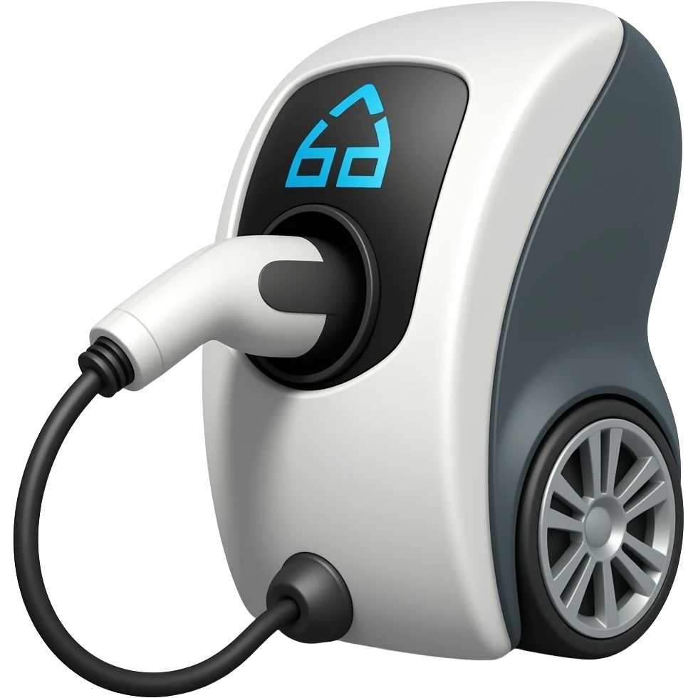 modern EV charger no background emoji