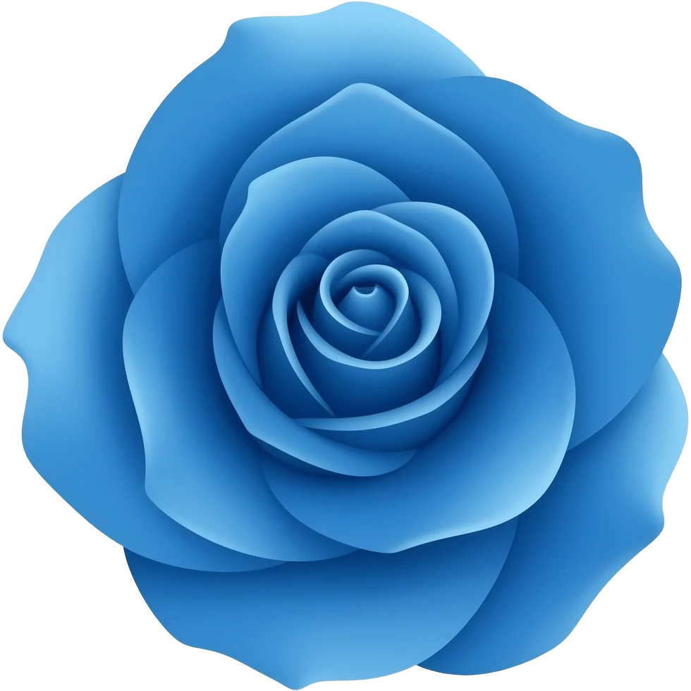 Blue rose emoji