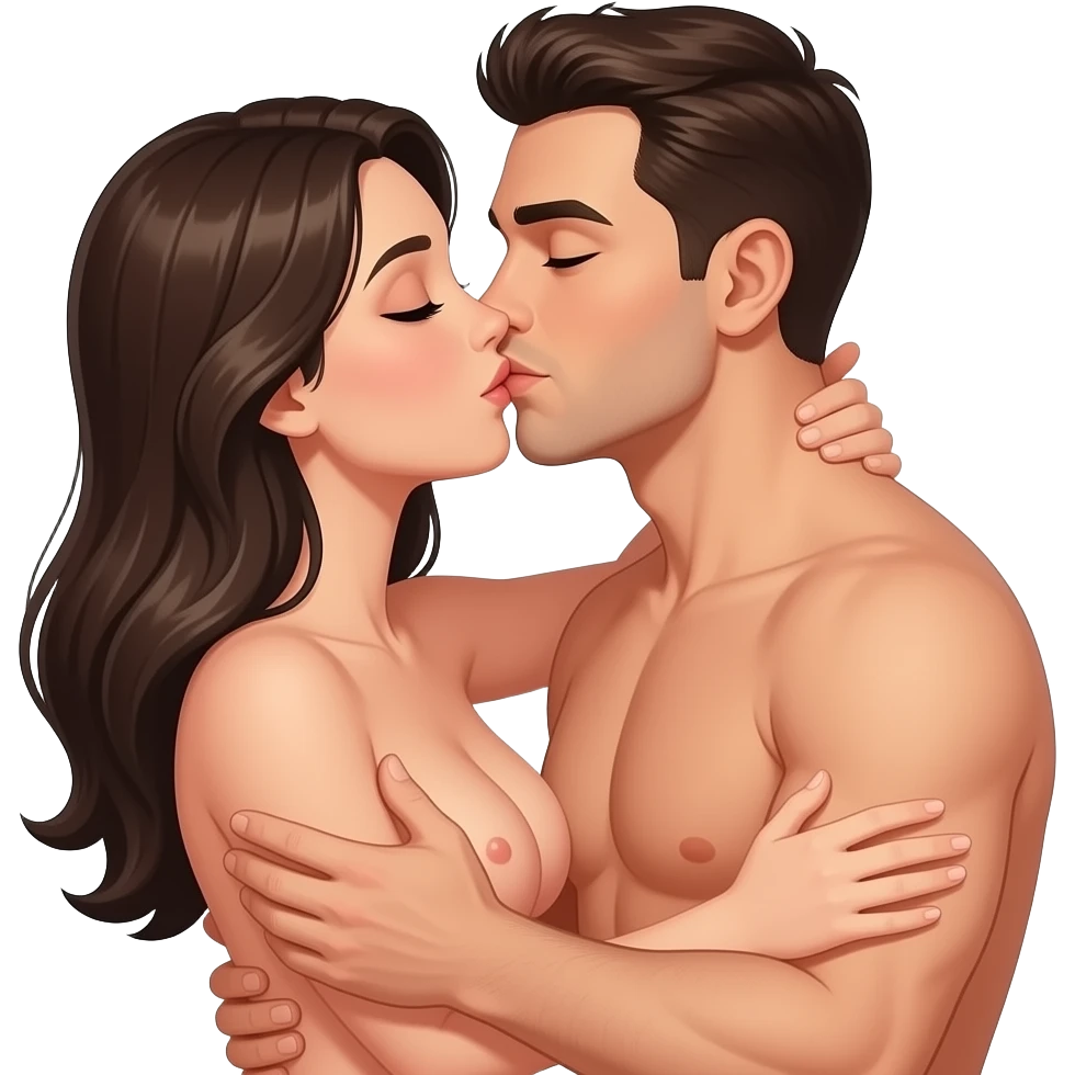 Секс сцена жена и мъж чисто голи целувайки се и да се обарват emoji