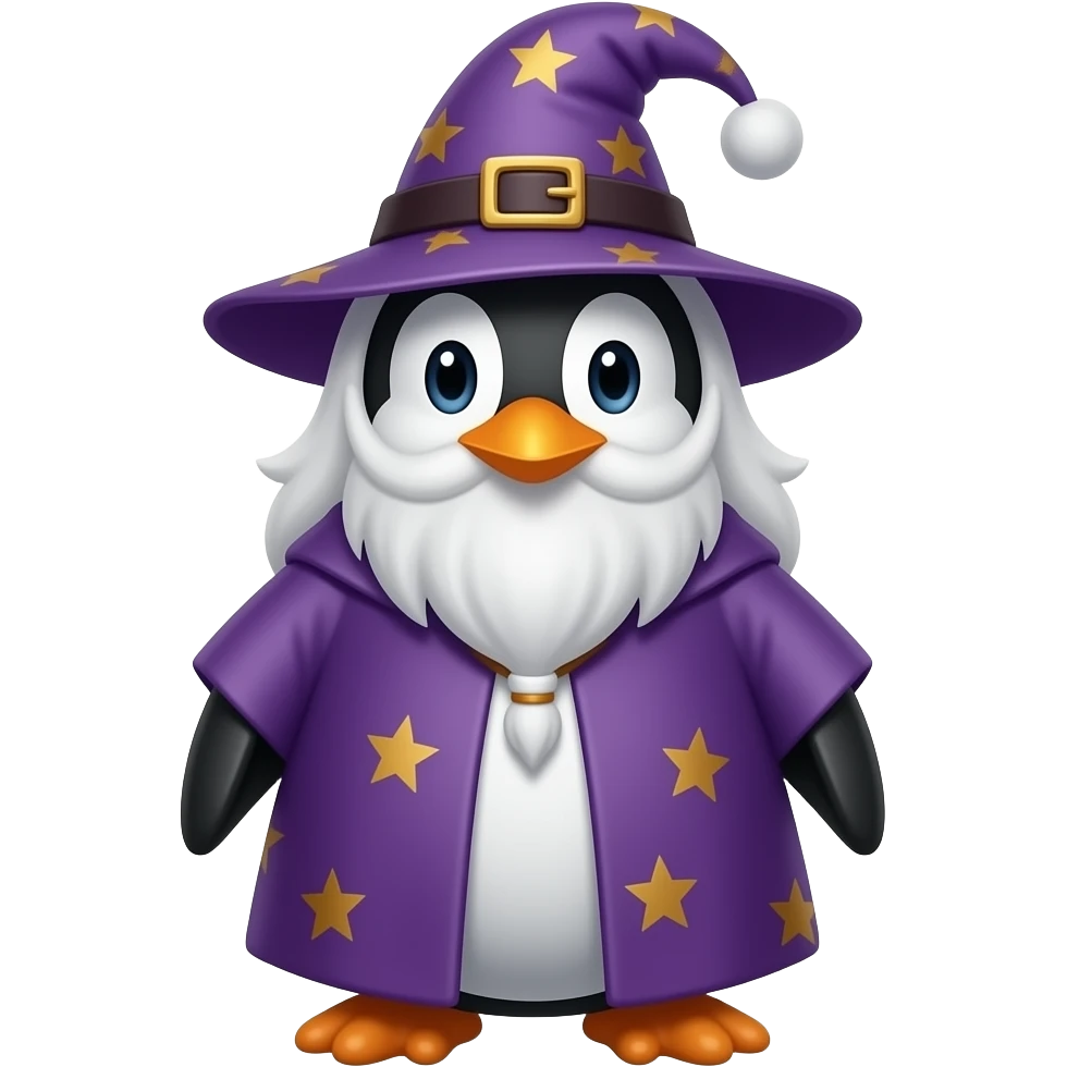 Penguin Wizard emoji