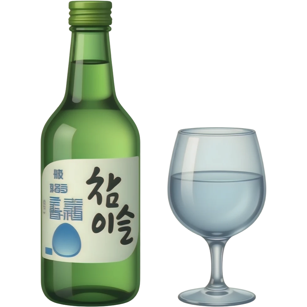 Soju and small wine cup emoji