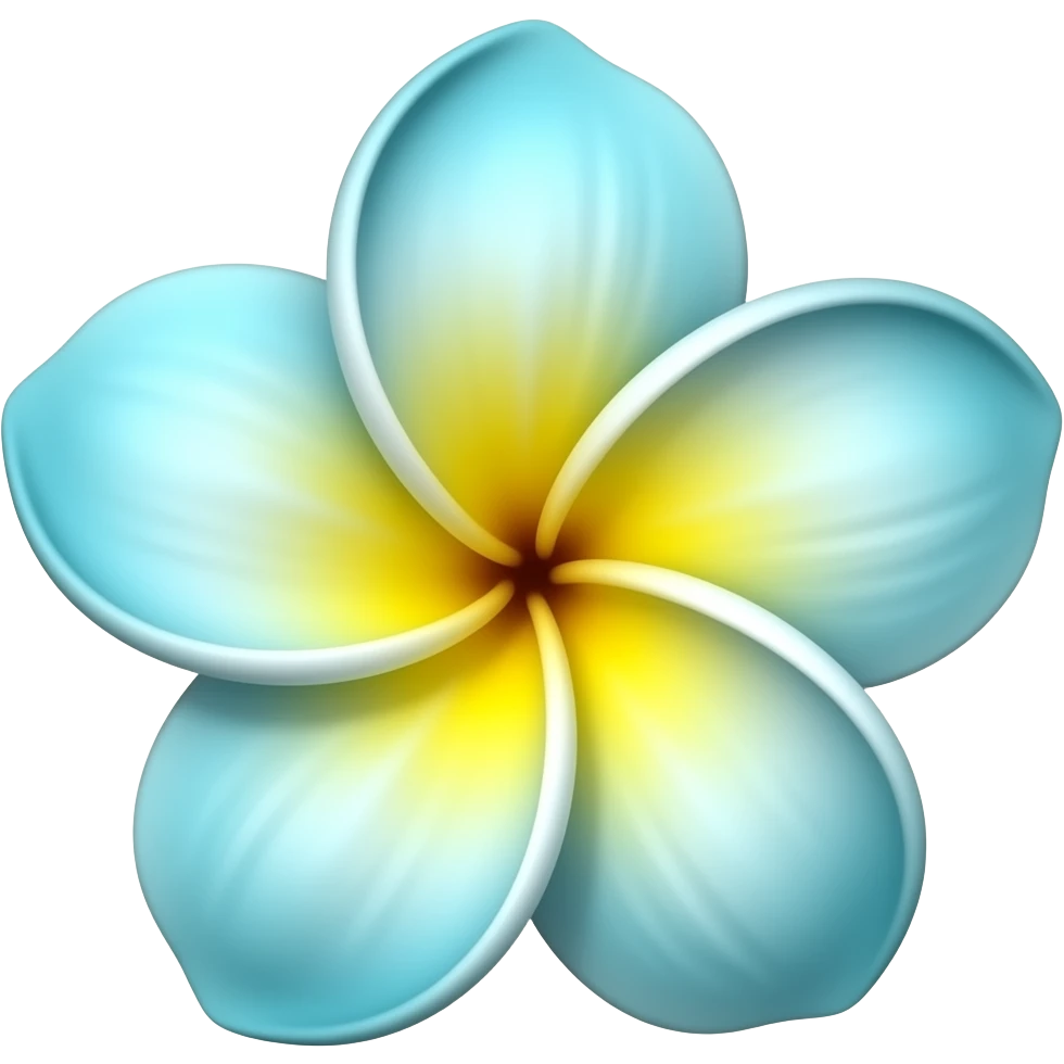 Cyan plumeria emoji