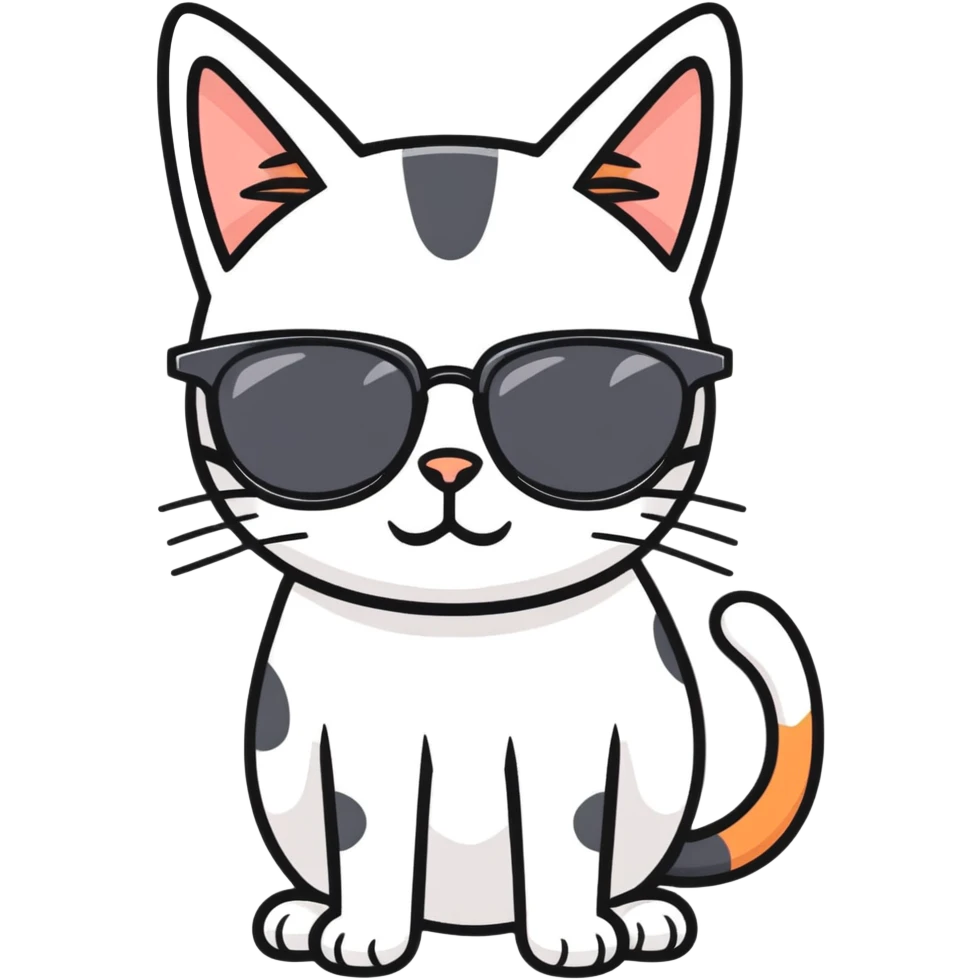 Cat with sunglasses emoji